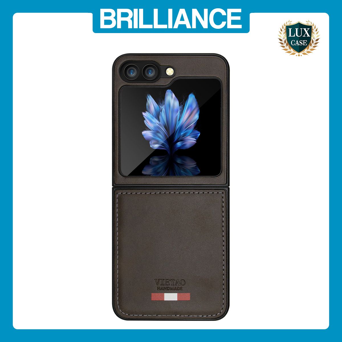 Brilliance LUX Samsung Flip5 TPU PC Leather Scratch Proof Hybrid with folding Case Green