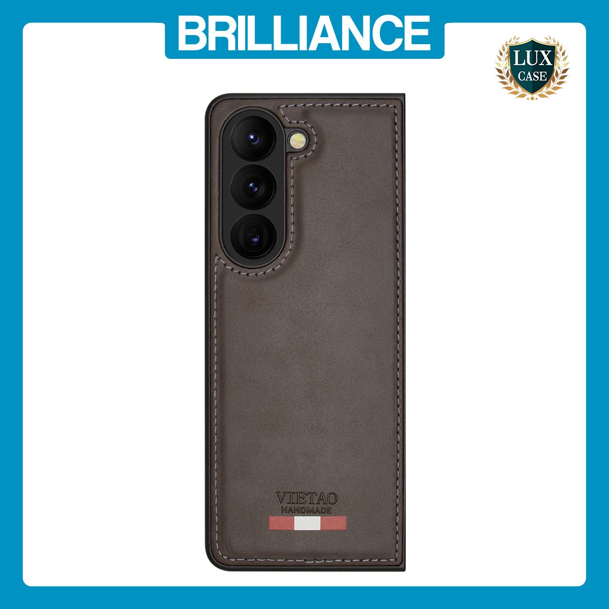 Brilliance LUX Samsung Fold5 TPU PC Leather Scratch Proof Hybrid Case Green