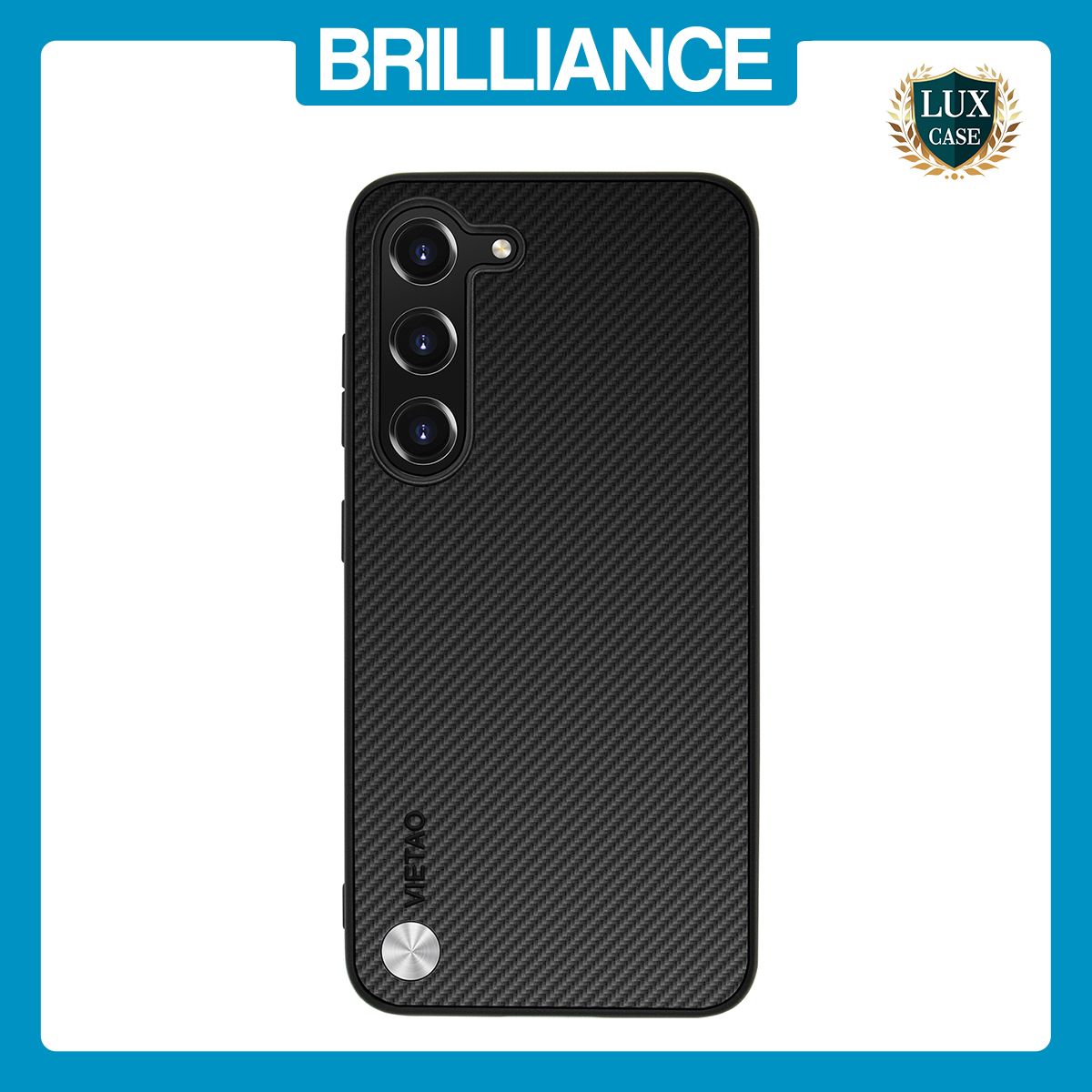 Brilliance LUX Samsung A25 5G PC Carbon Fiber Leather with folding Case Black