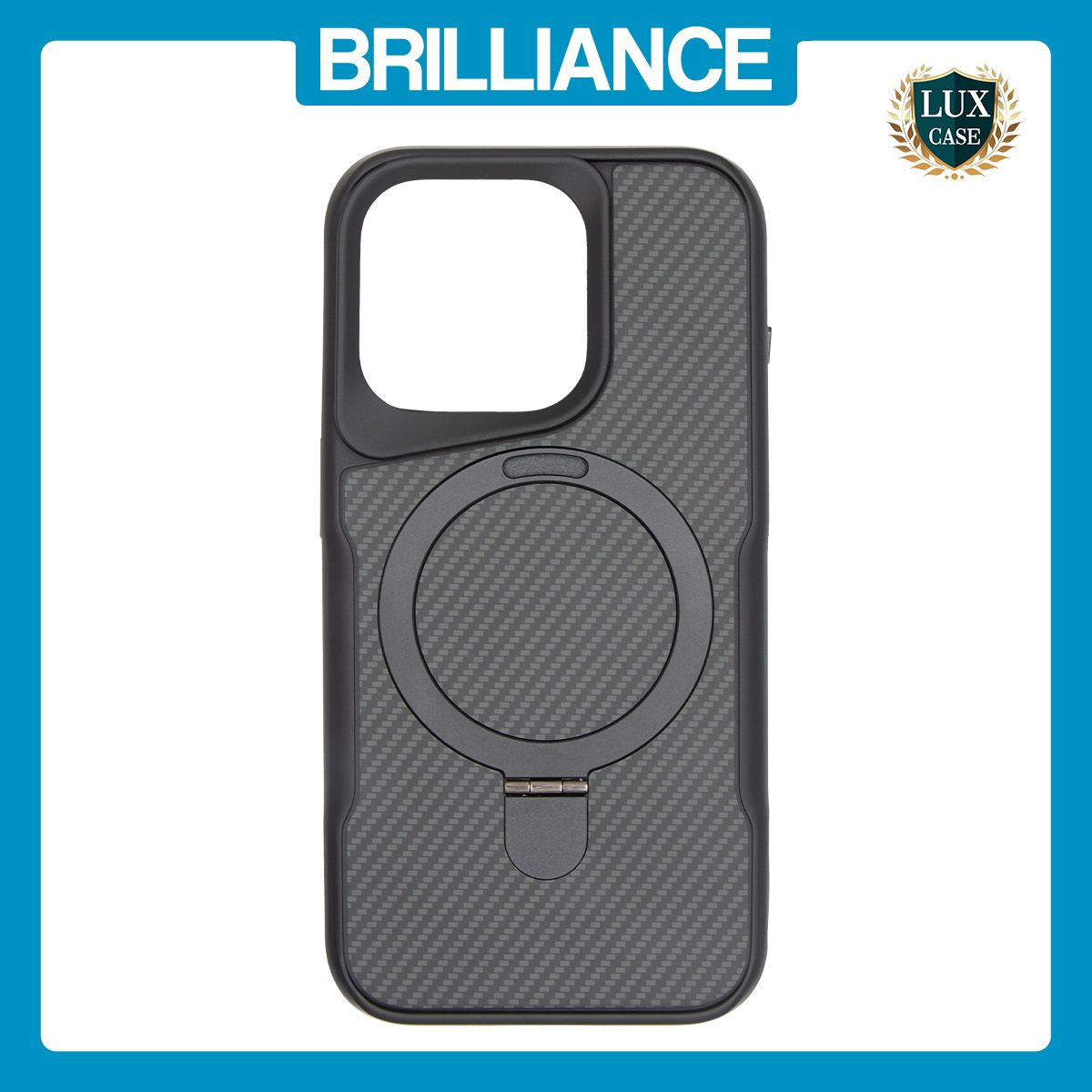 Brilliance LUX iPhone 16 Pro TPU+PC Magnetic Airbag Anti-fall Phone Case Black