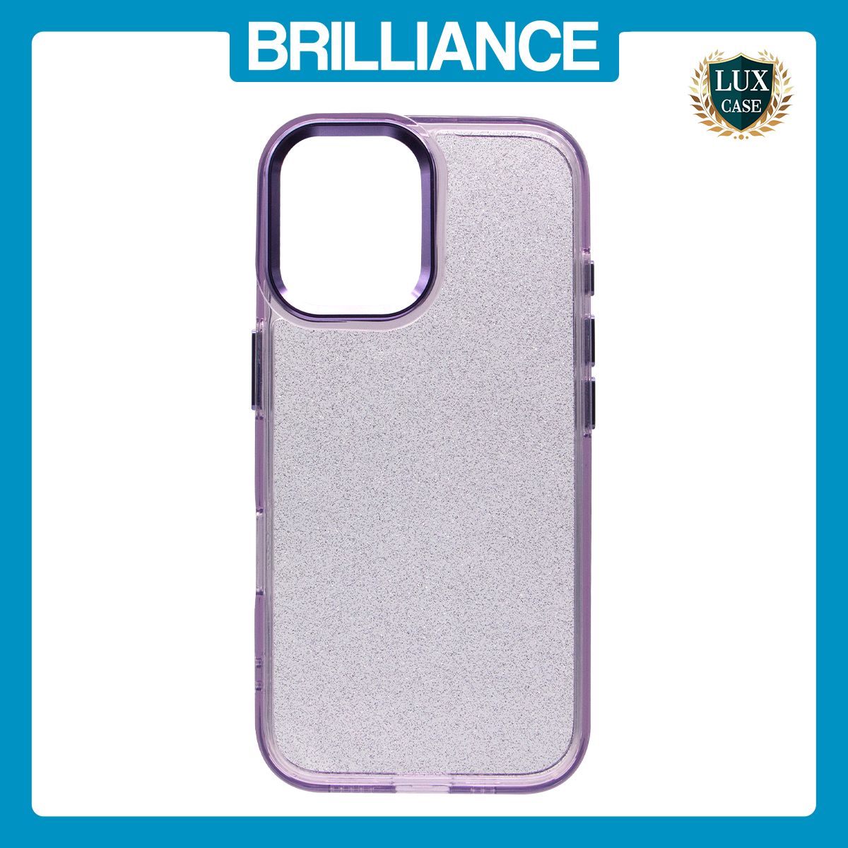Brilliance LUX iPhone 16 Bling Shiny TPU+PC Clear Case Transparent Glitter Purple