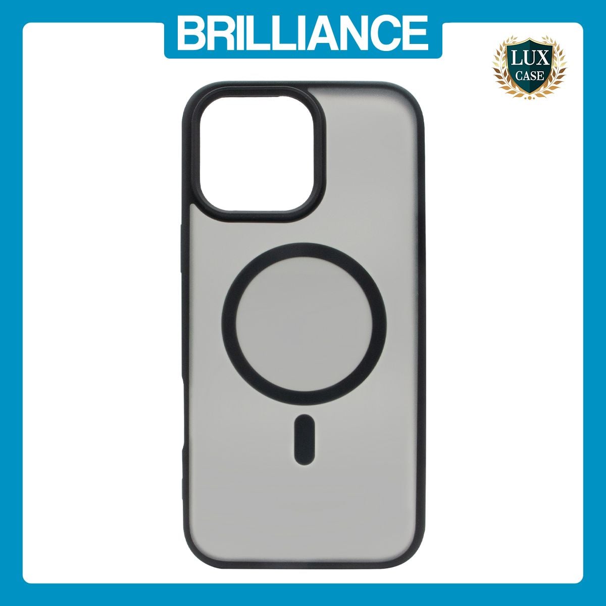 Brilliance LUX iPhone 16 Pro Max TPU+PC Magnetic Skin-friendly Matte Phone Case Transparent Black