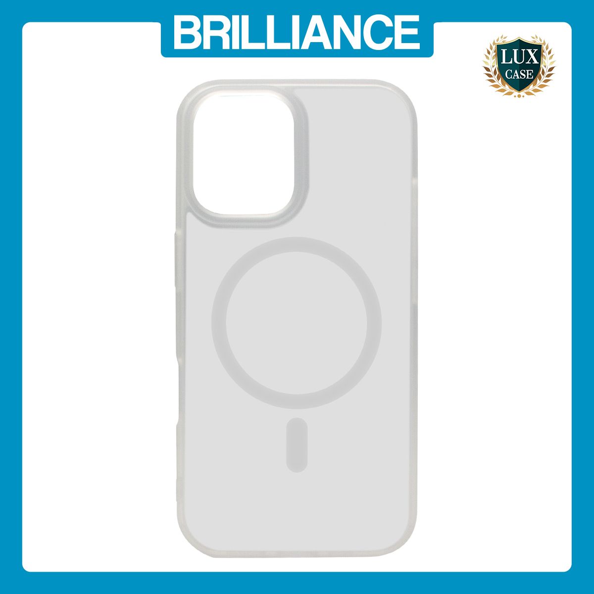 Brilliance LUX iPhone 16 Plus TPU+PC Magnetic Skin-friendly Matte Phone Case Transparent White