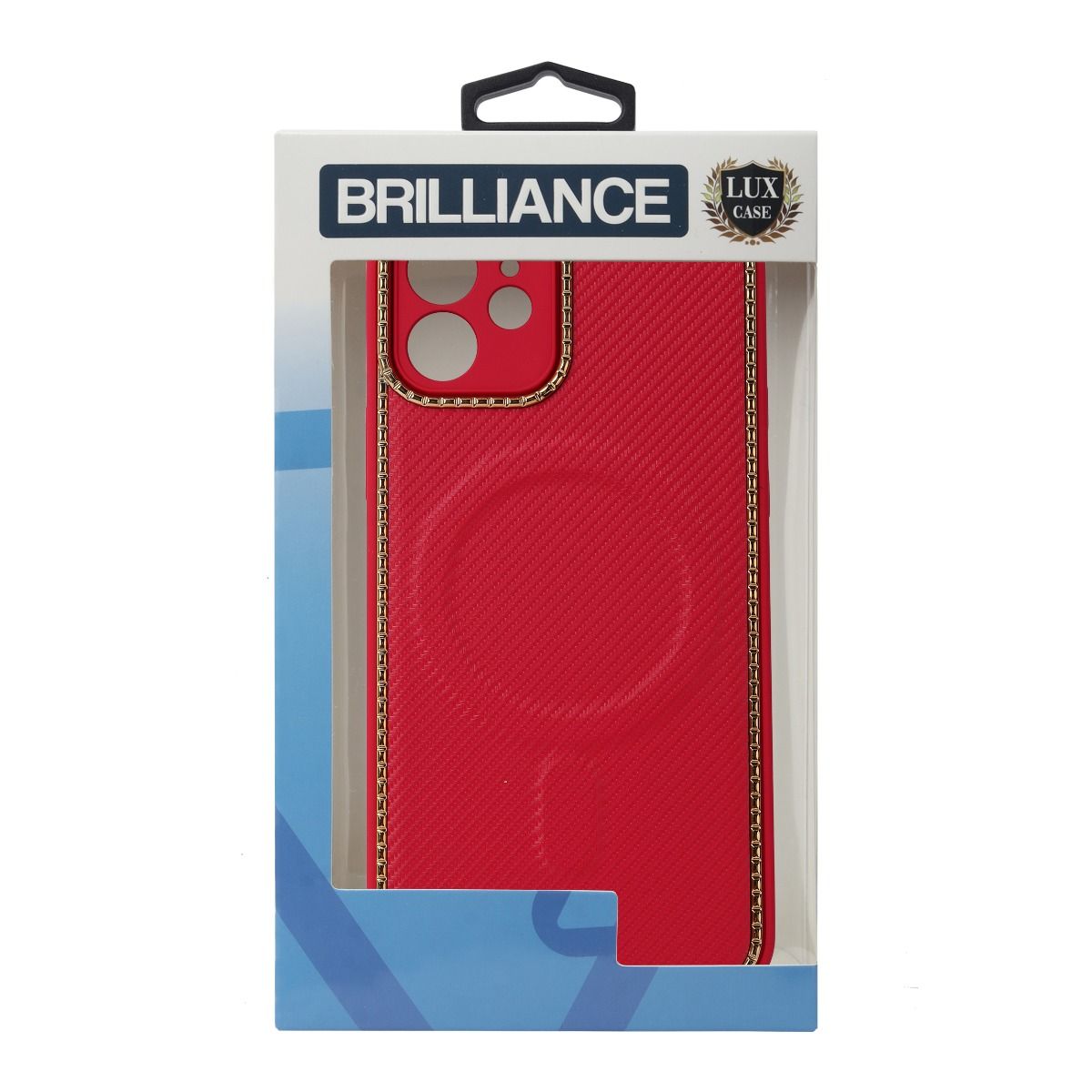 Brilliance LUX For iPhone 14 Plus Diamong Piece with Magnetic wireless charging Case Red
