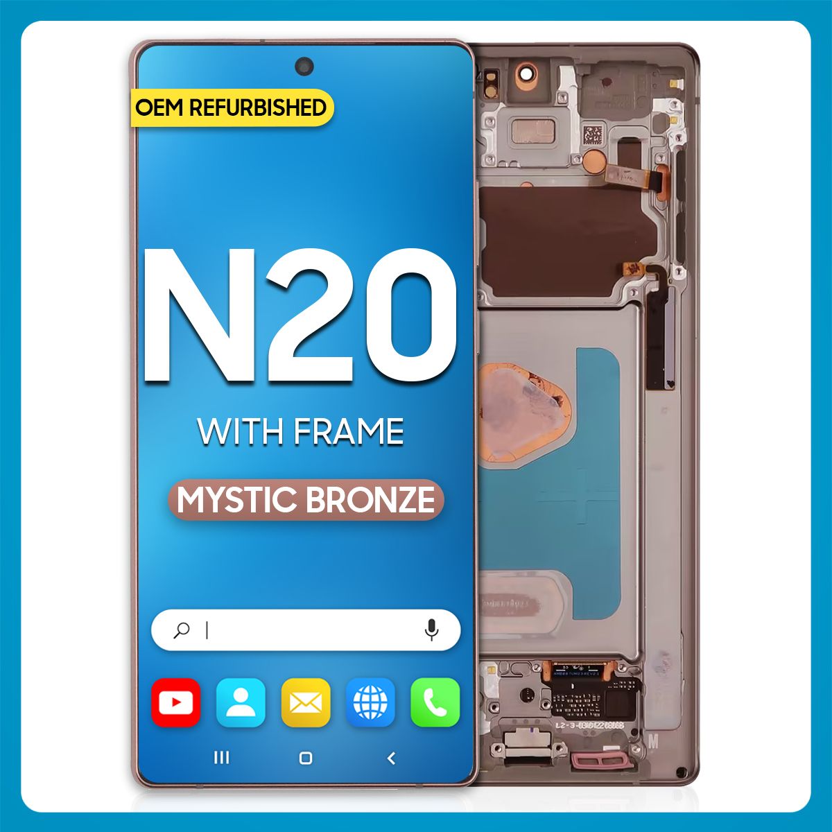 Samsung Note 20 5G LCD with Touch + Frame Mystic Bronze (Refurbished)