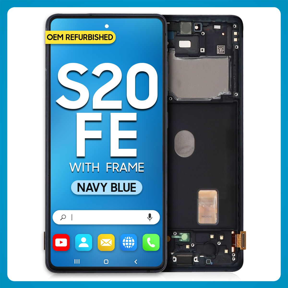 Samsung S20 FE 5G LCD With Touch + Frame Navy Blue (Refurbished)