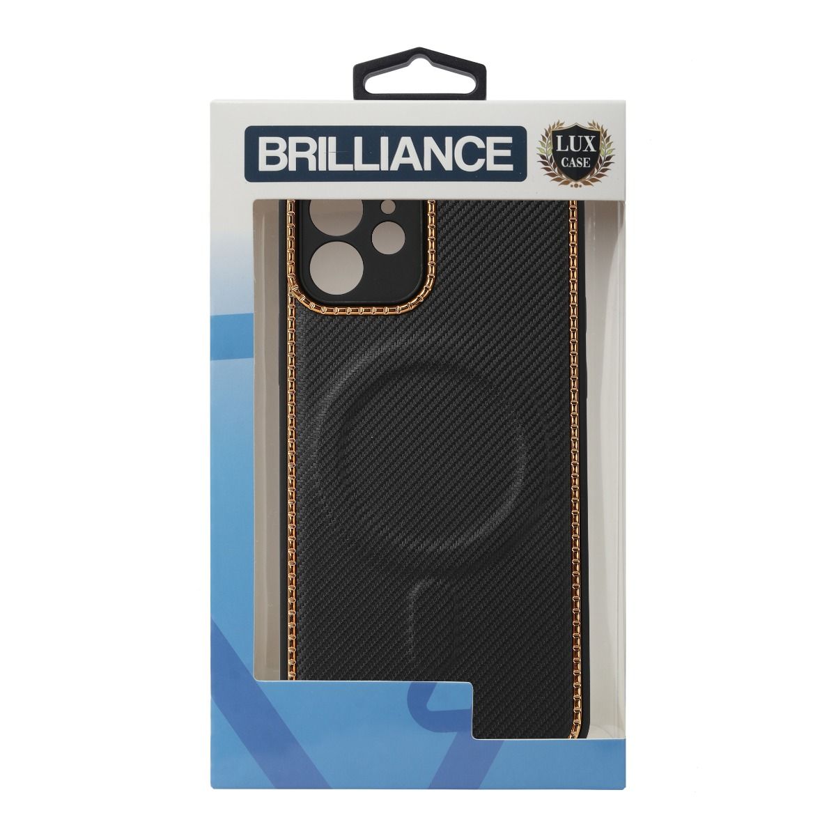 Brilliance LUX For iPhone 14 Plus Diamong Piece with Magnetic wireless charging Case Black