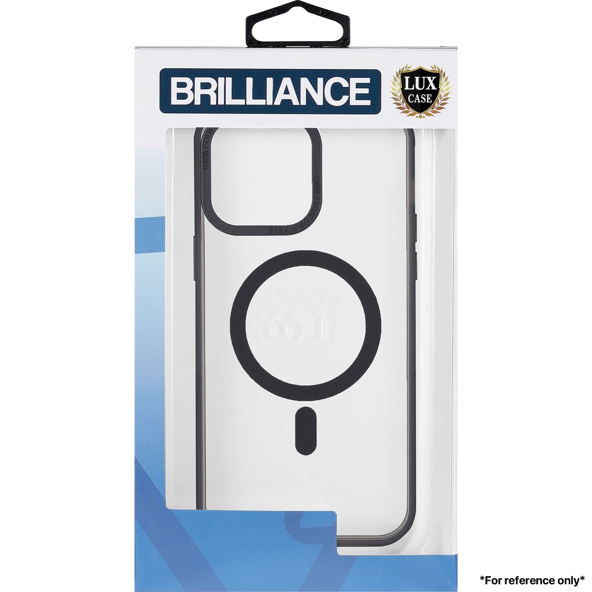 Brilliance LUX for Iphone 15 2.0 Imitation Hardware Inside Magnetic Suction Acrylic Case Black