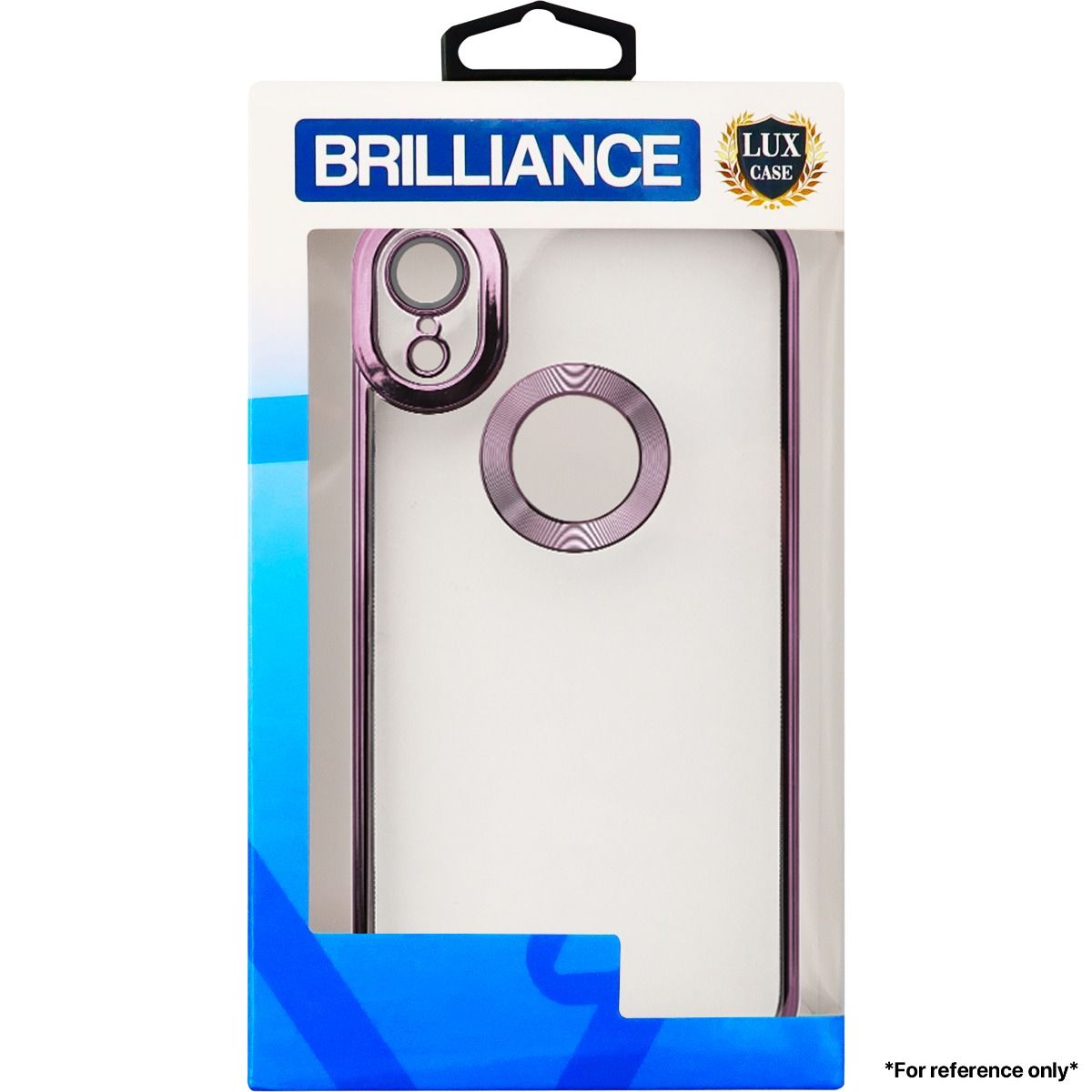 Brilliance LUX For iPhone 14 Pro CD Pattern Plating Case + Lens Film Pink