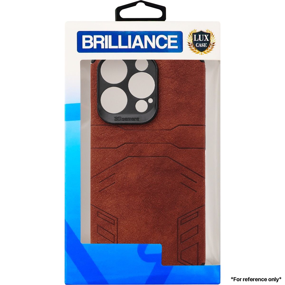 Brilliance LUX For iPhone XR Eye Protection Four-Pack Edge Leather Case Brown