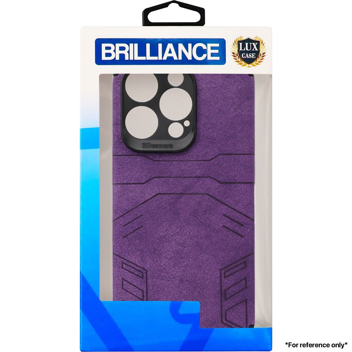 Brilliance LUX For iPhone 14 Plus Eye Protection Four-Pack Edge Leather Case Purple