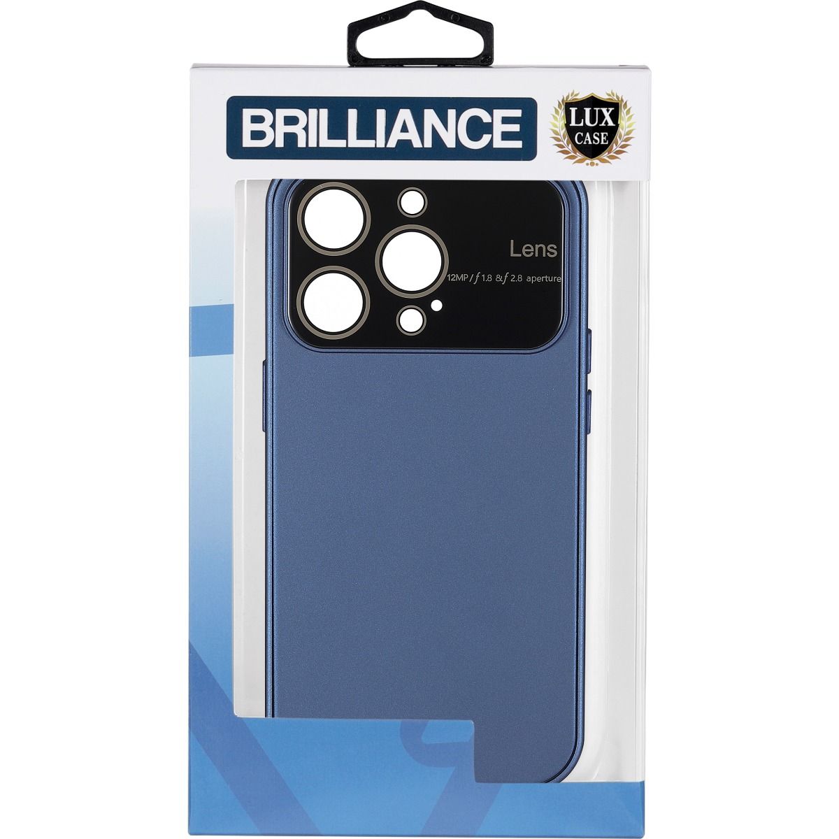 Brilliance LUX iPhone 15 Pro Max Large glass window Case Dark Blue