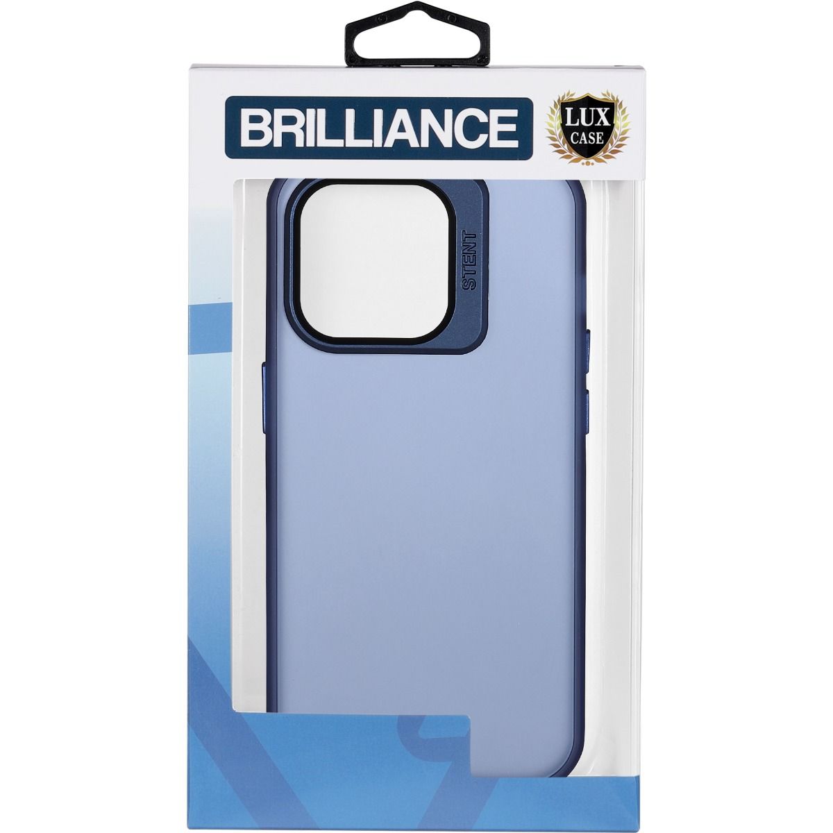 Brilliance LUX iPhone 15 Pro Lens holder transparent Case Blue