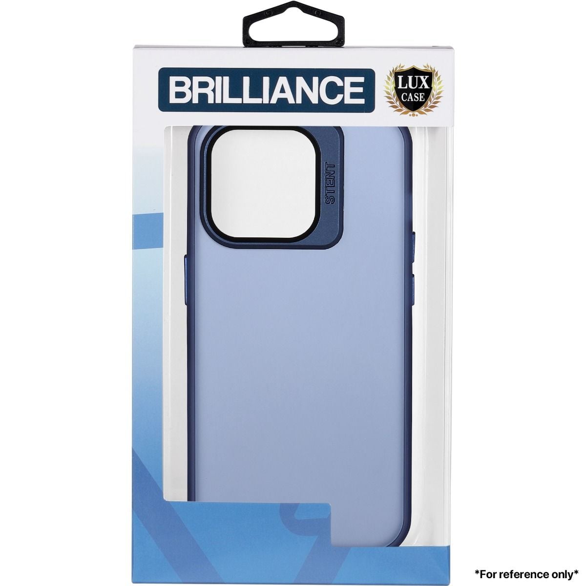 Brilliance LUX iPhone 15 Lens holder transparent Case Blue