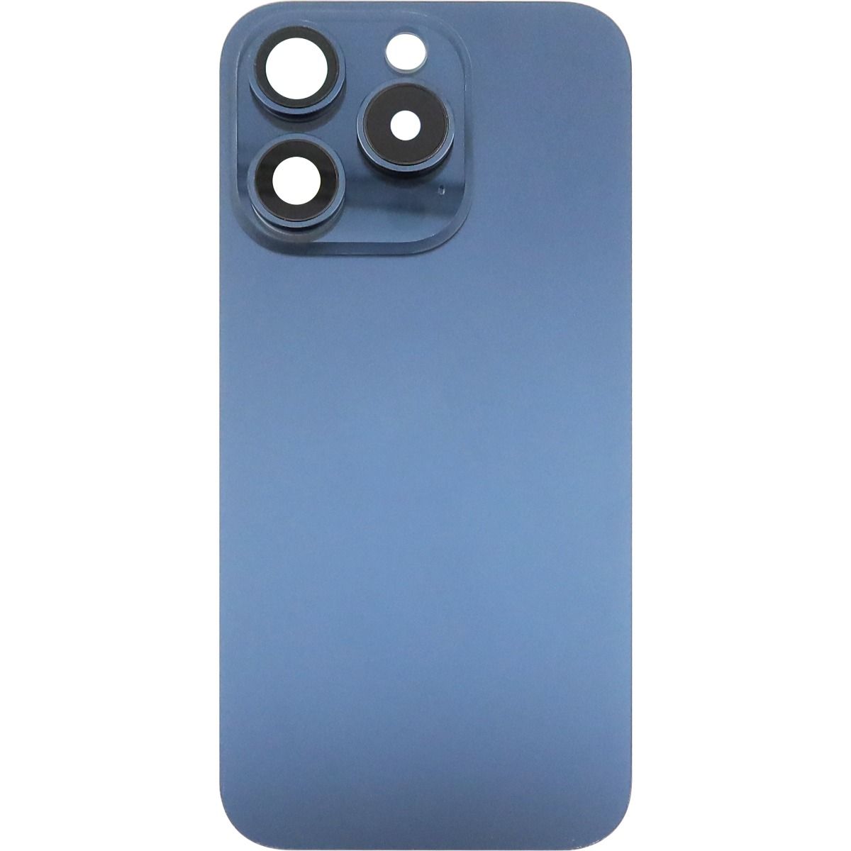 iPhone 15 Pro Back Glass W/Steel Plate Blue Titanium (OEM PULL)