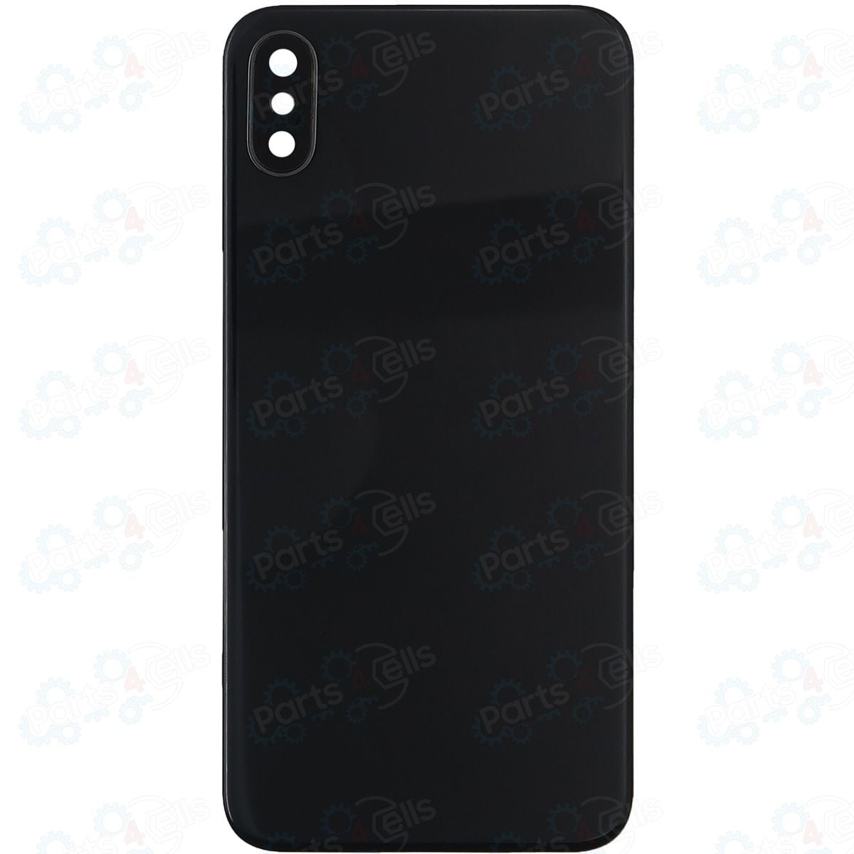 iPhone X Back Glass with Camera Lens Black (No Logo) NO LOGO