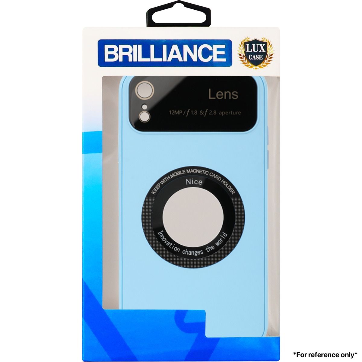 Brilliance LUX For iPhone 13 Pro Magnetic  Big Displayed with Camera Lens Blue