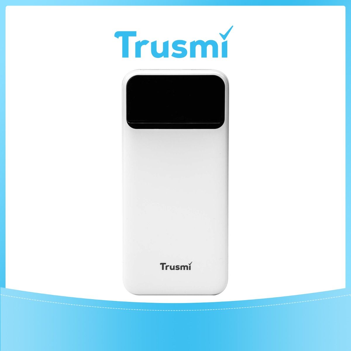 TRUSMI PB03-02 10000mAh 22.5W Power Bank with Digital Display Dual USB & Type-C – White