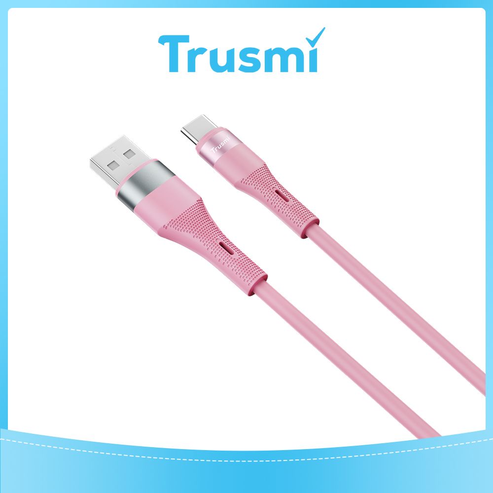 TRUSMI USB to Type C Pink Cable (1M)