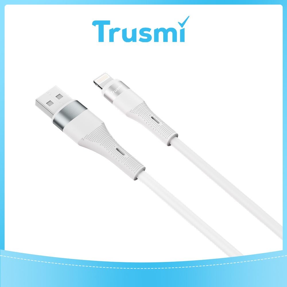 TRUSMI USB to iPhone White Cable