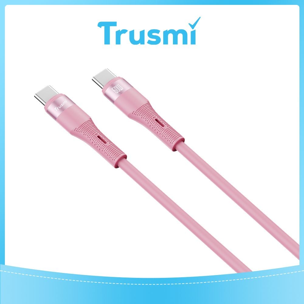 TRUSMI 60W Type C to Type C Pink Cable (1M)