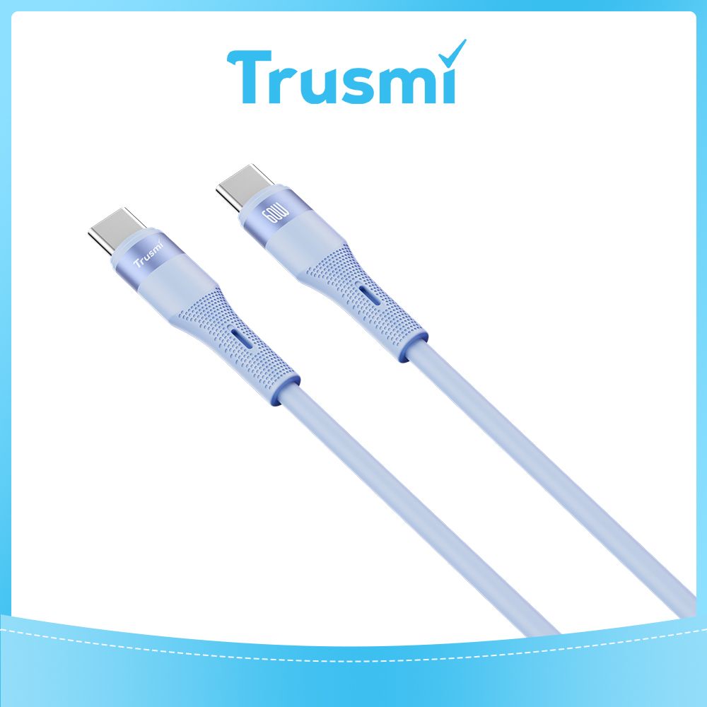 TRUSMI 60W Type C to Type C Blue Cable (1M)