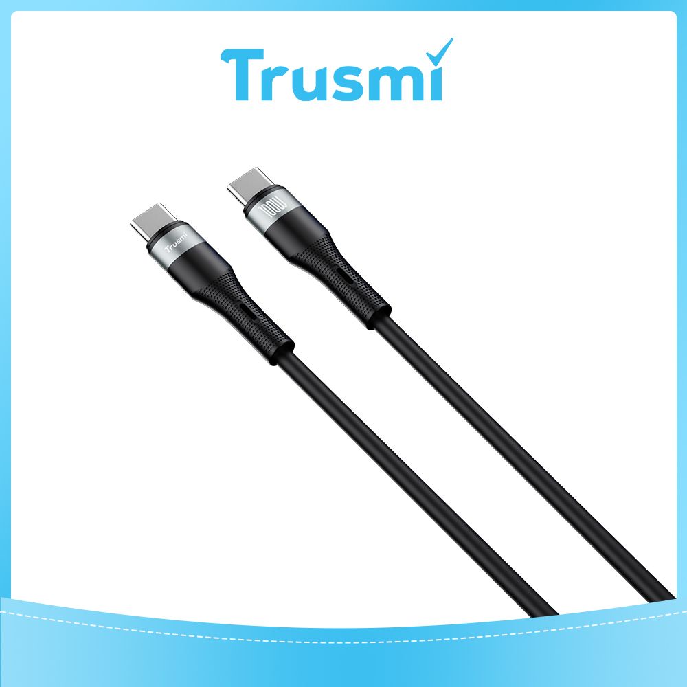 TRUSMI 100W Type C to Type C Black Cable (1M)