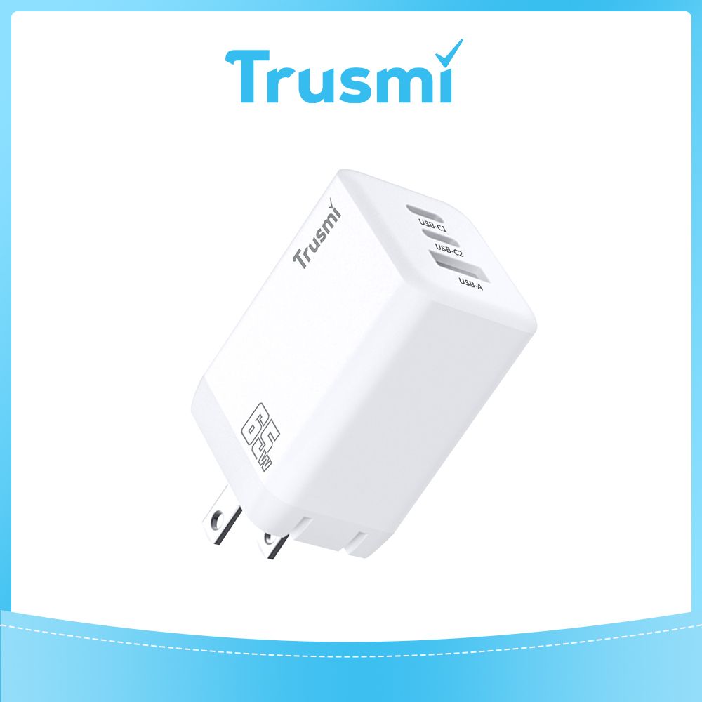 TRUSMI 65W Dual USB & 2 Type-C Fast Charger