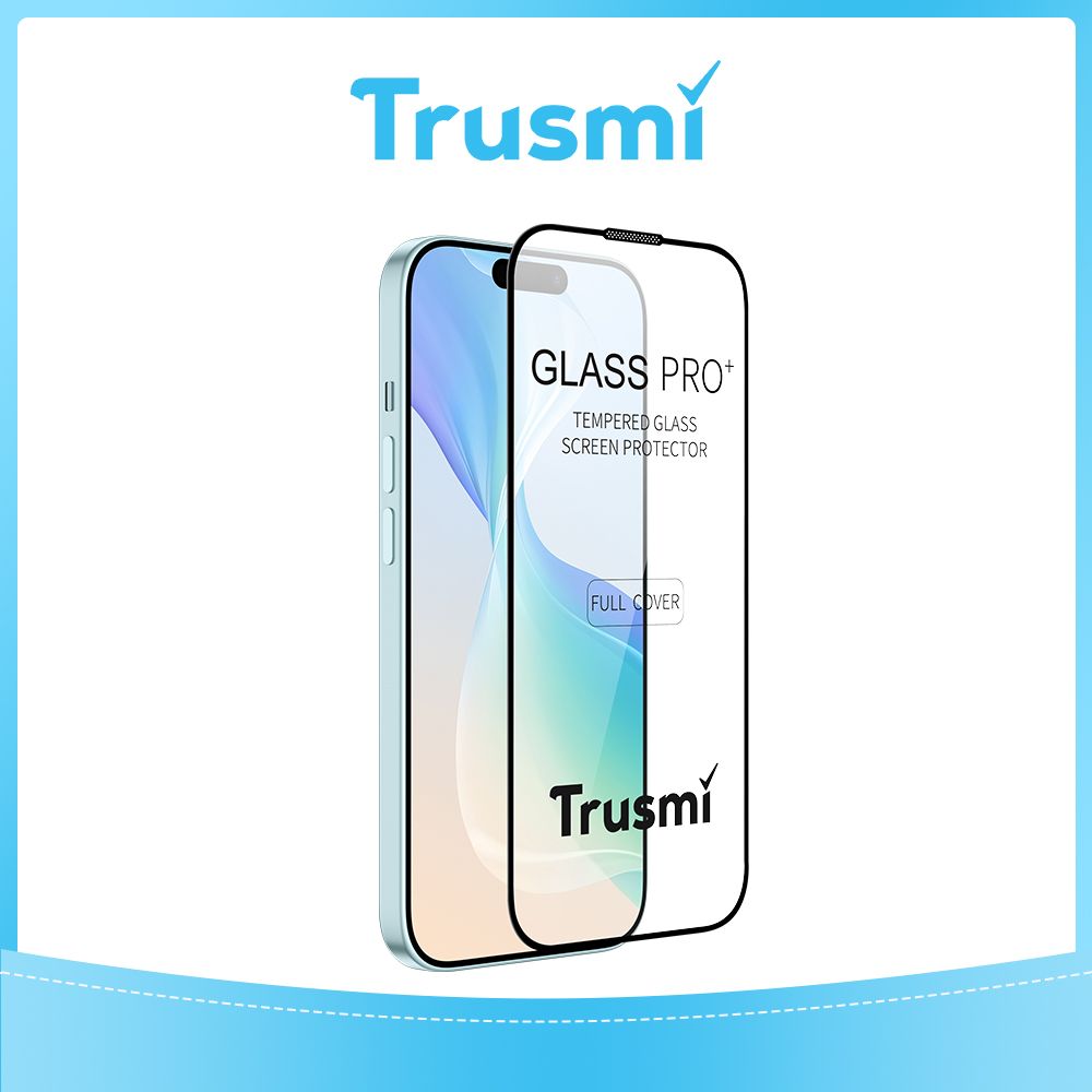 TRUSMI 3D Transparent Tempered Glass Screen Protector for iPhone 14 Pro Max
