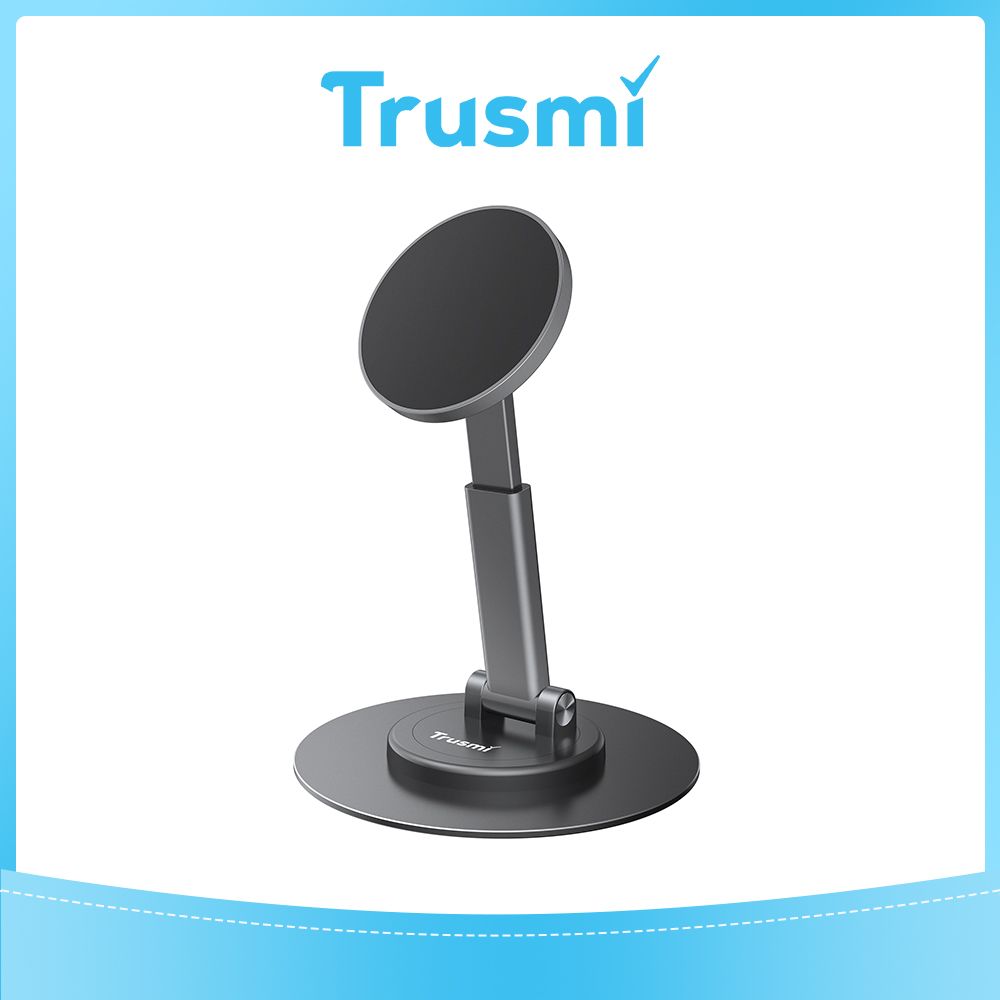 TRUSMI Magnetic 360° Rotating Desktop Phone Stand Black