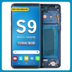 Samsung S9 LCD With Touch + Frame Coral Blue (Refurbished)
