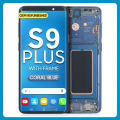 Samsung S9 Plus LCD With Touch + Frame Coral Blue (Refurbished)