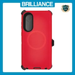 Brilliance HEAVY DUTY Samsung S25 FE (Pro Series) + Magnetic Case Red + Black