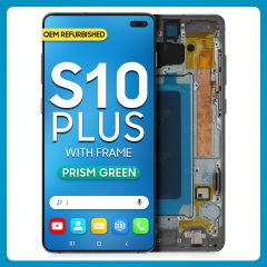 Samsung S10 Plus LCD with Touch + Frame Prism Green (Refurbished)