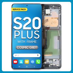Samsung S20 Plus 5G LCD with Touch + Frame Cosmic Grey SERVICE PACK