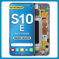 Samsung S10E LCD with Touch + Frame Prism White (Refurbished)