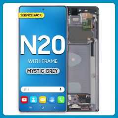 Samsung Note 20 LCD with Touch + Frame Mystic Grey Service Pack