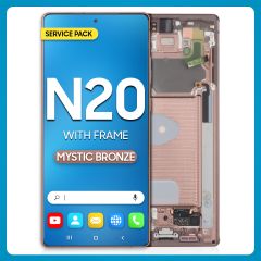 Samsung Note 20 LCD with Touch + Frame Mystic Bronze Service Pack