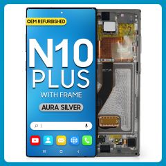 Samsung Note 10 Plus LCD With Touch + Frame Aura Silver (Refurbished)