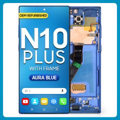 Samsung Note 10 Plus LCD with Touch + Frame Aura Blue (Refurbished)