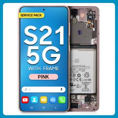 Samsung S21 5G LCD With Touch + Frame Phantom Pink SERVICE PACK