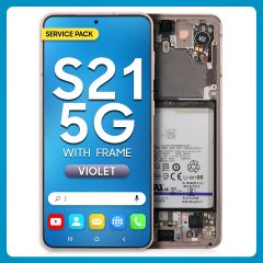 Samsung S21 5G LCD With Touch + Frame Phantom Violet SERVICE PACK