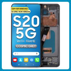Samsung S20 5G LCD with Touch + Frame Cosmic Grey (US SPEC NON VERIZON) (Refurbished)