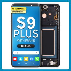 Samsung S9 Plus LCD with Touch + Frame After Market Black (Smaller Size)