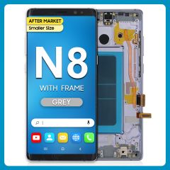 Samsung Note 8 LCD With Touch + Frame After Market Grey (Smaller Size)