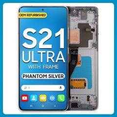 Samsung S21 Ultra 5G LCD with Touch + Frame Phantom Silver (Refurbished)