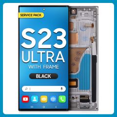 Samsung S23 Ultra 5G LCD with Touch + Frame Phantom Black SERVICE PACK