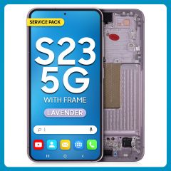Samsung S23 5G LCD with Touch + Frame Lavender SERVICE PACK
