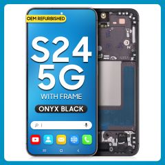 Samsung S24 LCD with Touch + Frame Black (Refurbished)