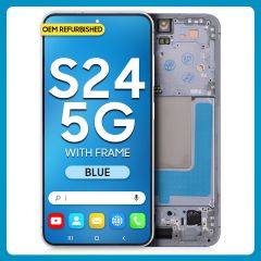 Samsung S24 LCD with Touch + Frame Blue (Refurbished)